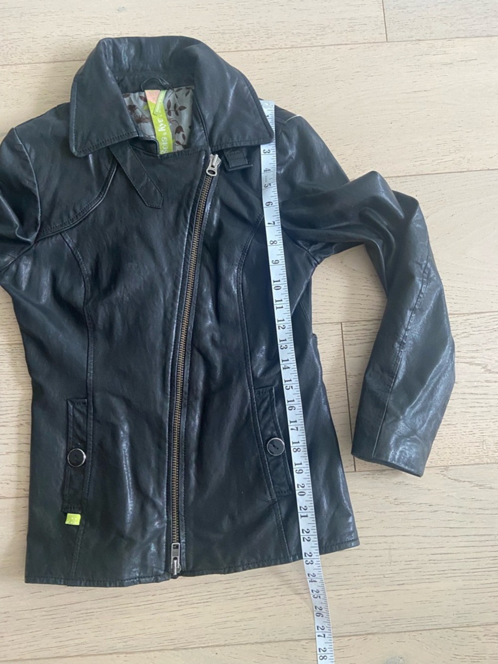 Vintage Soia & Kyo Leather Moto Jacket XS Black Motorcycle Jacket EUC - Picture 8 of 9